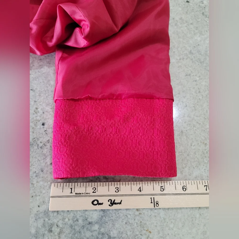 Le Suit Women Size 16 Pink Polyester Blazer Skirt Suit Lined Notch Collar 2PC - Picture 7 of 16